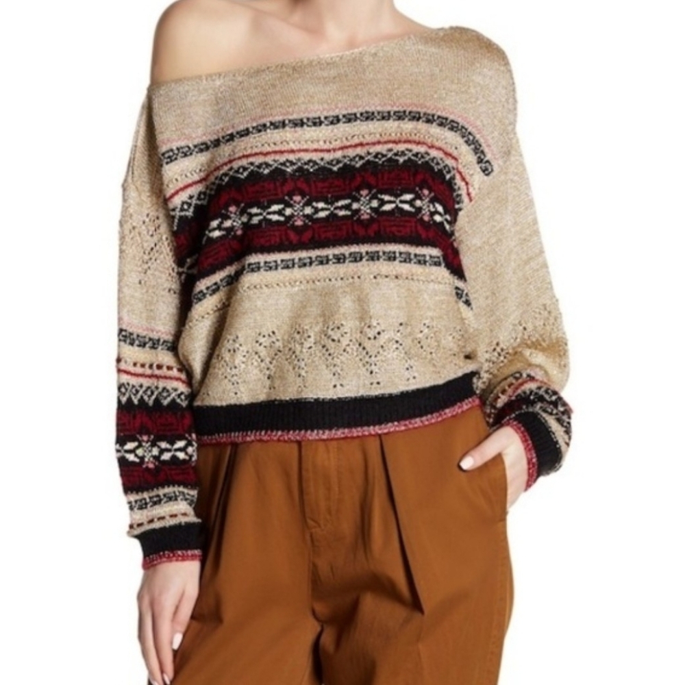 Nwe Free People " Ski Lake" Top L